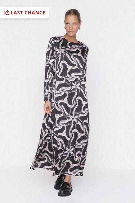Trendyol - Black Striped Maxi Dress