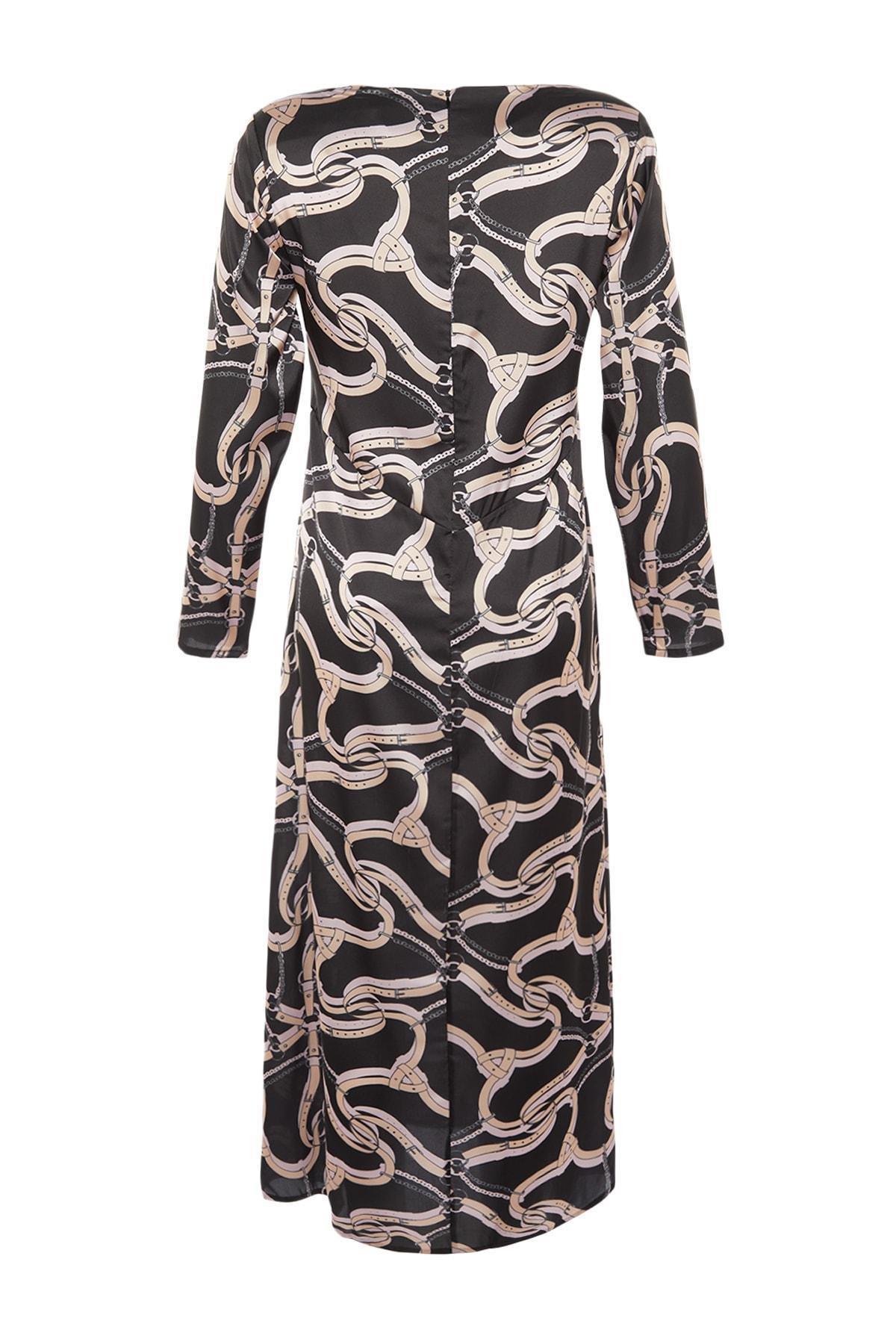 Black Striped Maxi Dress, , large image number 7