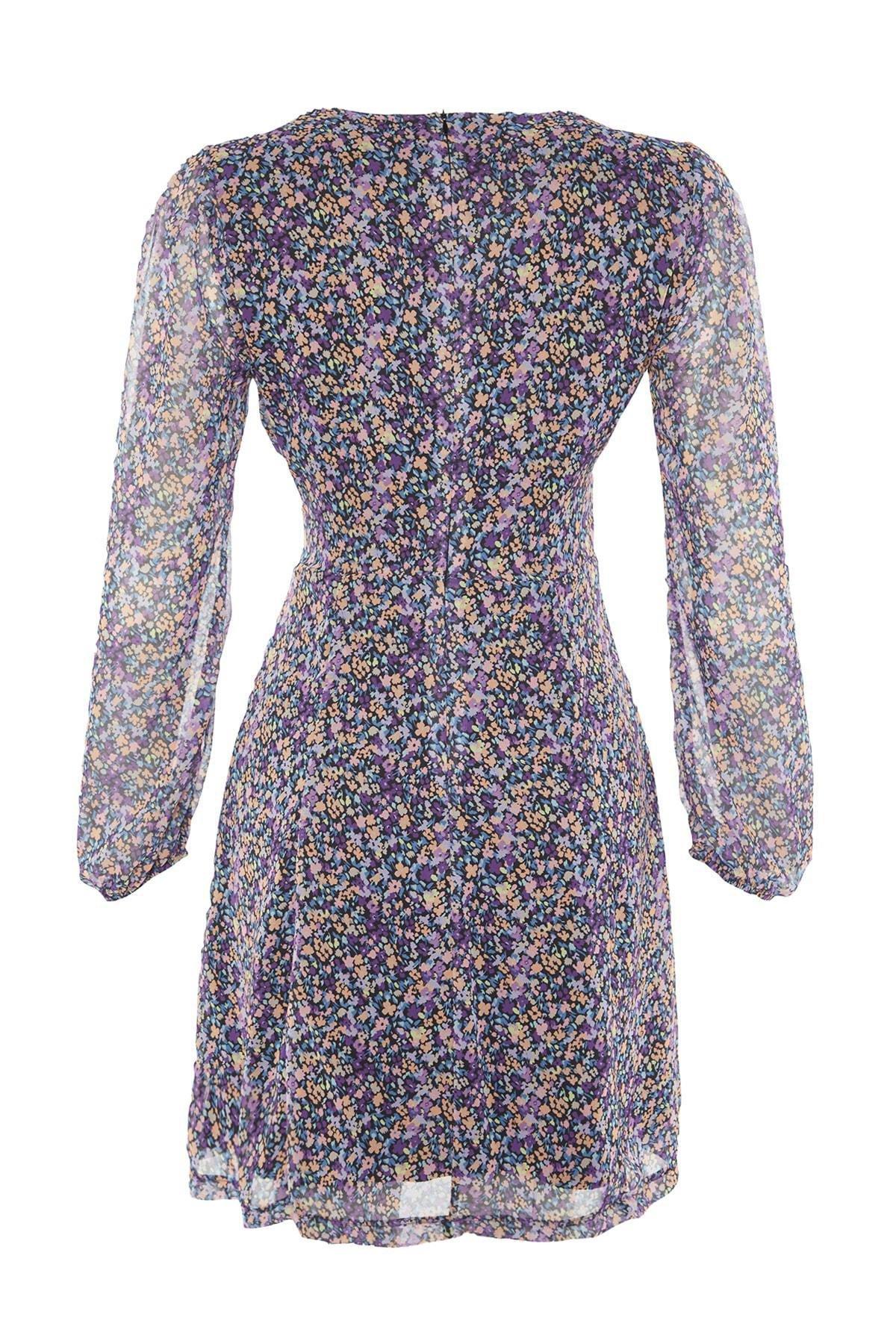 Trendyol - Multicolor Mini Lined Bodice Woven Dress