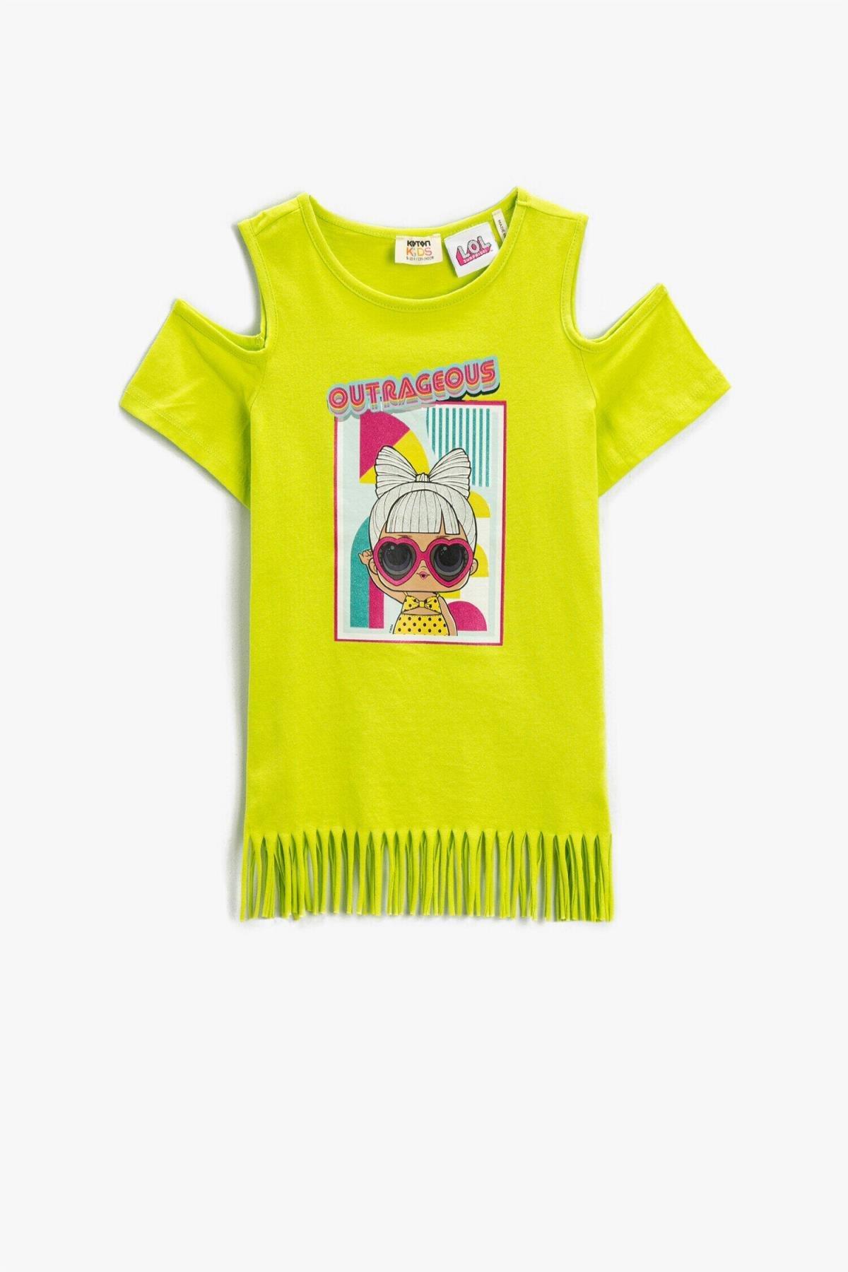 Koton - Yellow Printed Cotton T-Shirt