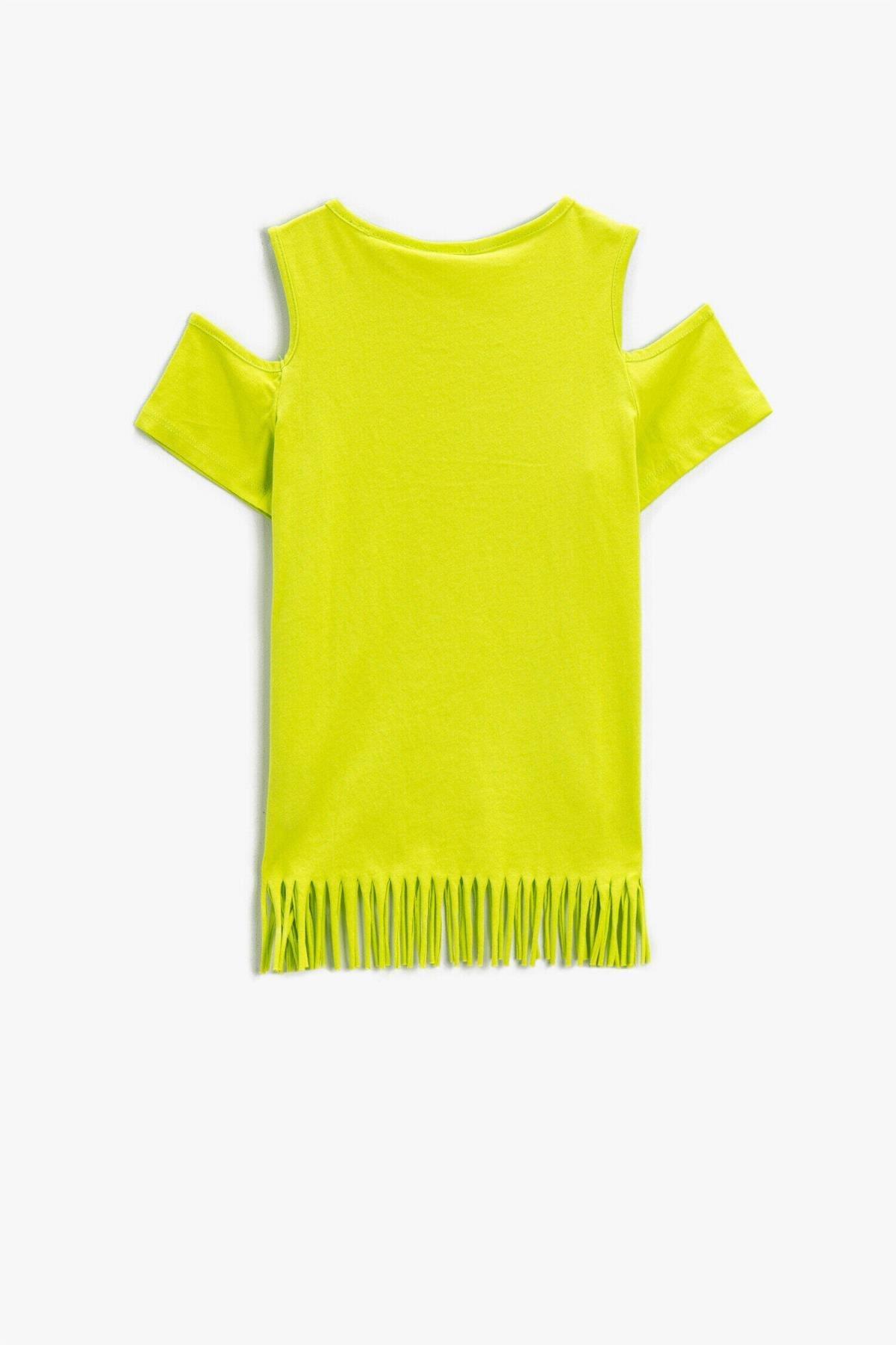Koton - Yellow Printed Cotton T-Shirt