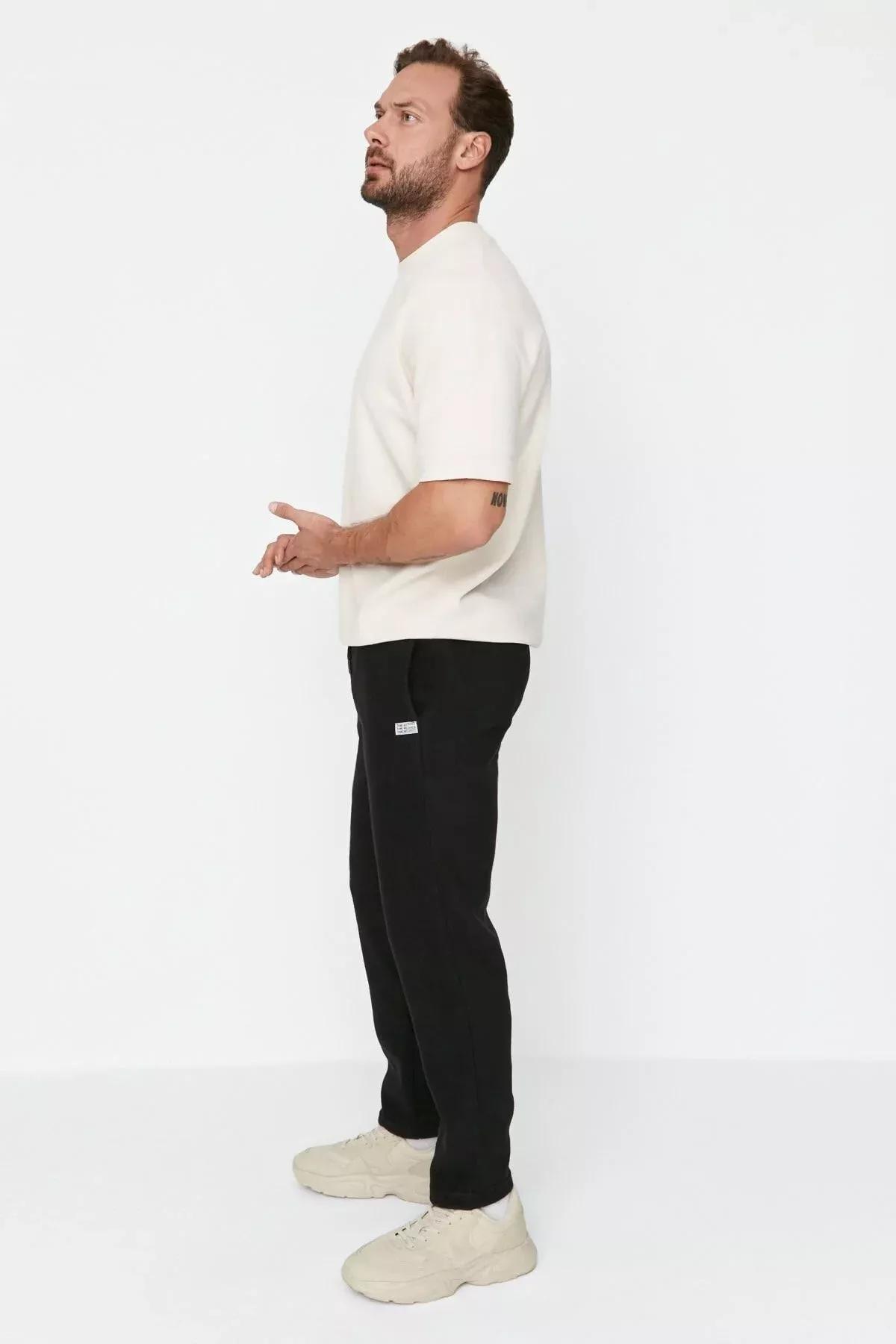 Black Joggers Sweatpants, Black, large image number 2