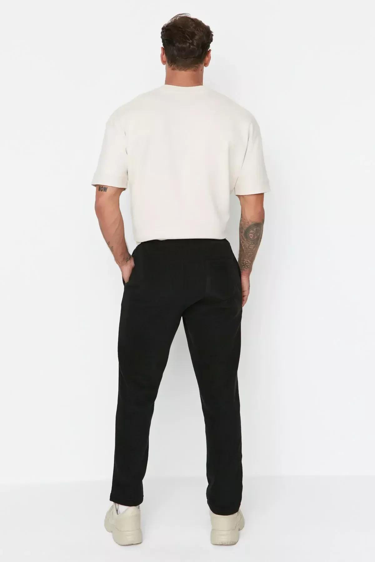 Black Joggers Sweatpants, Black, large image number 4