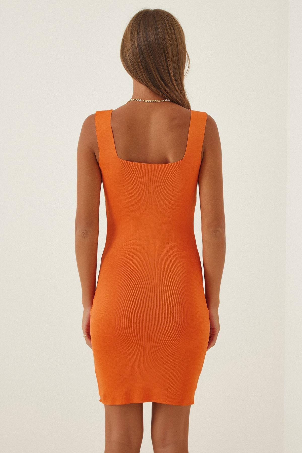 Orange Bodycon Dress, Orange, large image number 2