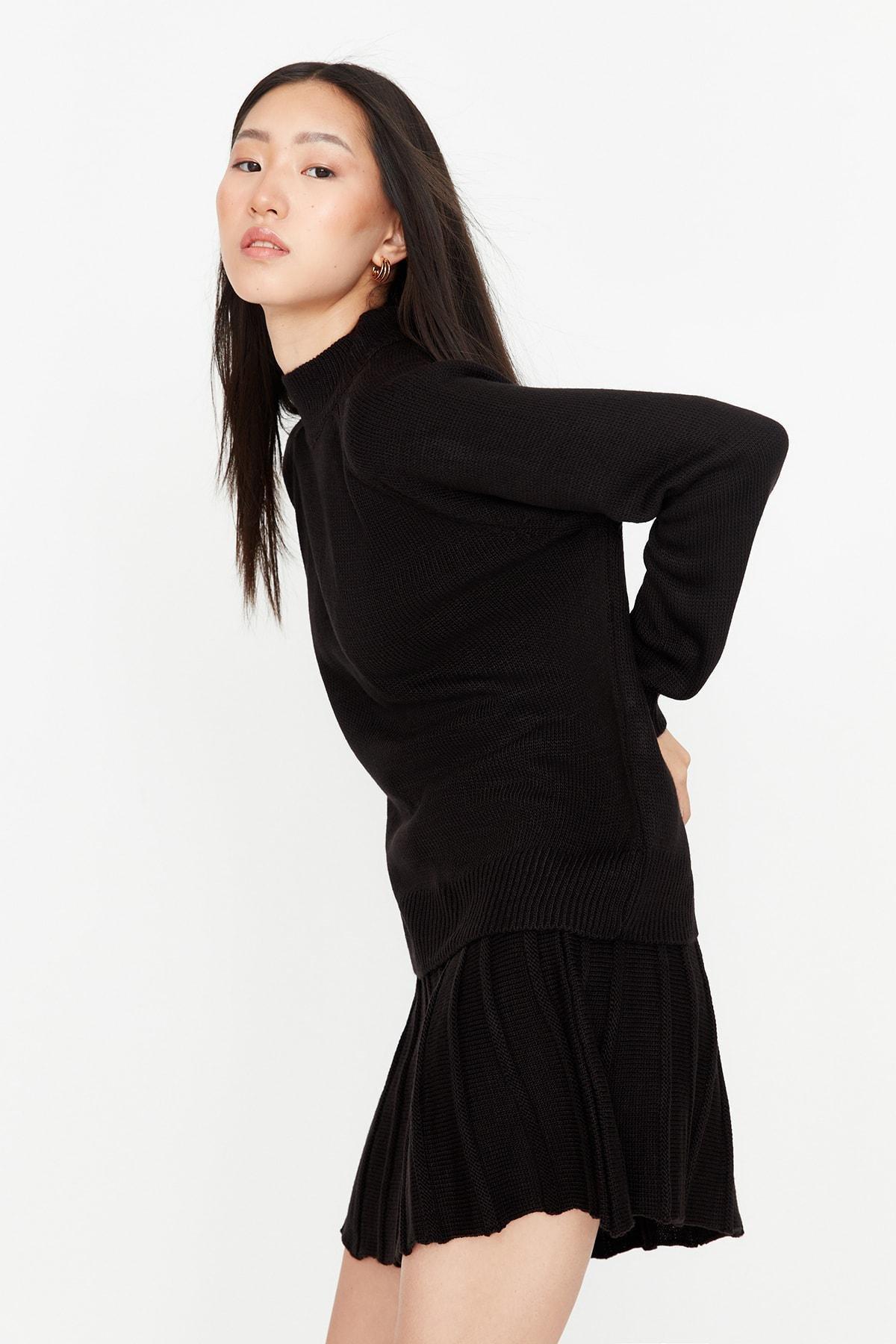 Black Standing Collar Co-Ord Set, , large image number 0