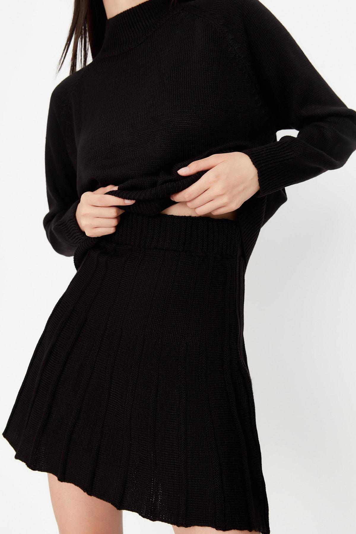 Black Standing Collar Co-Ord Set, , large image number 4