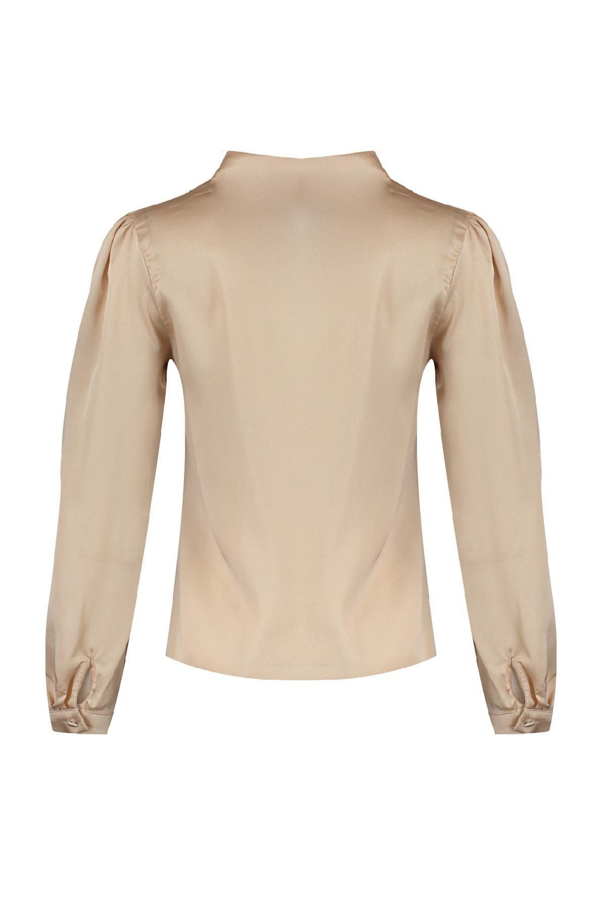 Beige Cowl Neck Blouse, Beige, large image number 7