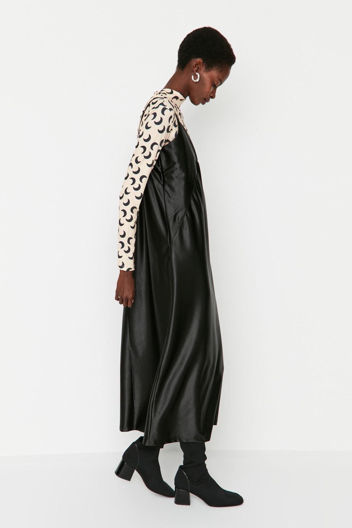 Black Skater Maxi Dress, , large image number 4
