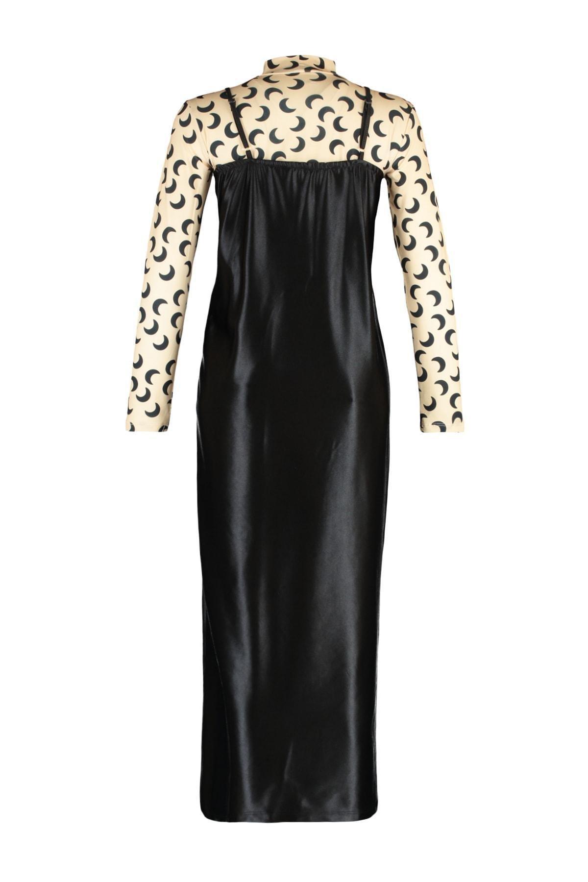 Black Skater Maxi Dress, , large image number 7