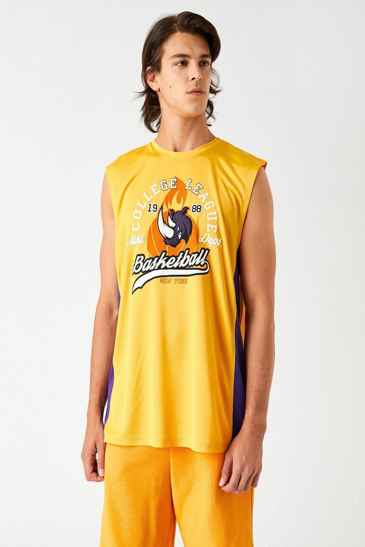 Koton - Yellow Basketball Rhino Printed Undershirt