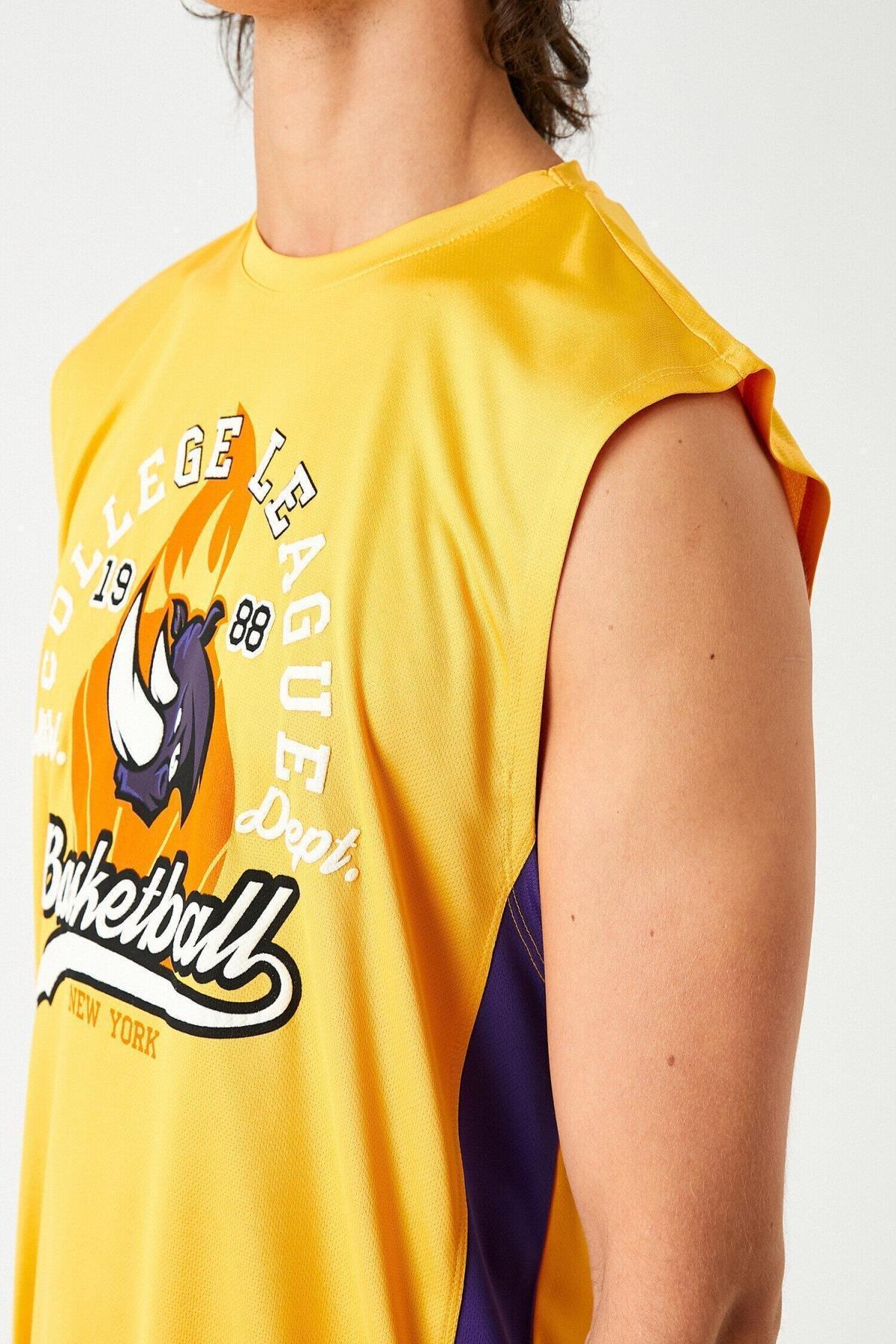 Koton - Yellow Basketball Rhino Printed Undershirt