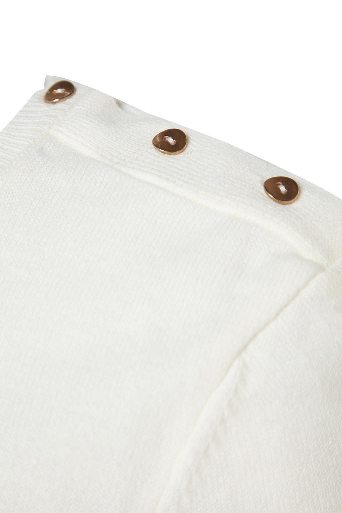 Cream Striped Relaxed Plus Size Sweater, Ecru, large image number 5