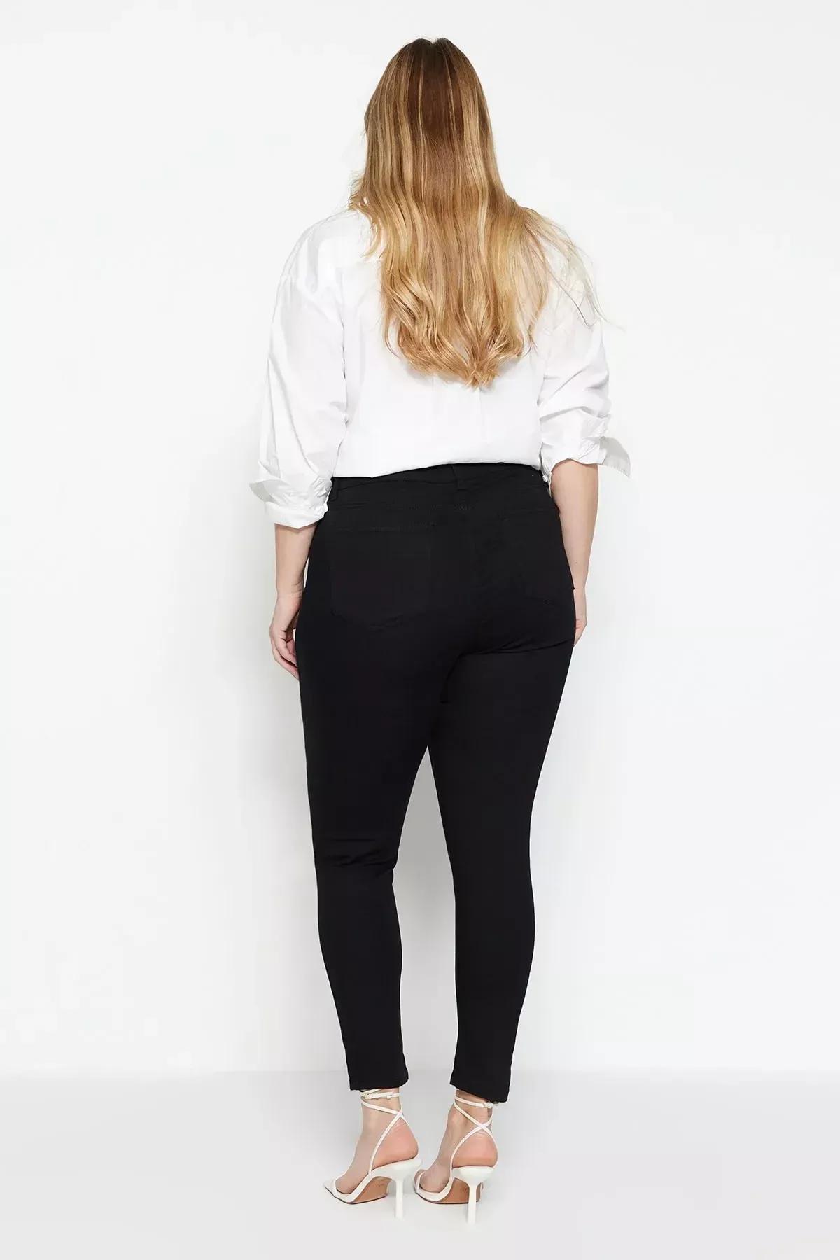 Black Skinny High Waist Plus Size Jeans, , large image number 10