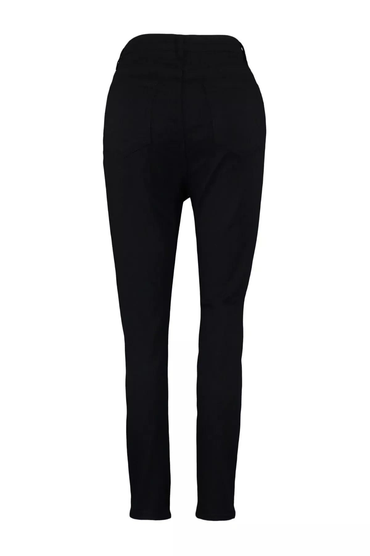 Black Skinny High Waist Plus Size Jeans, Black, large image number 12