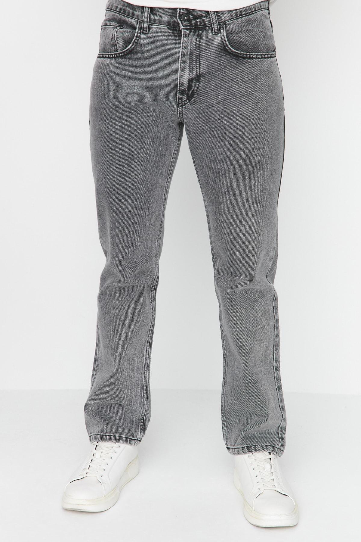Gray Slim Denim Jeans, , large image number 0