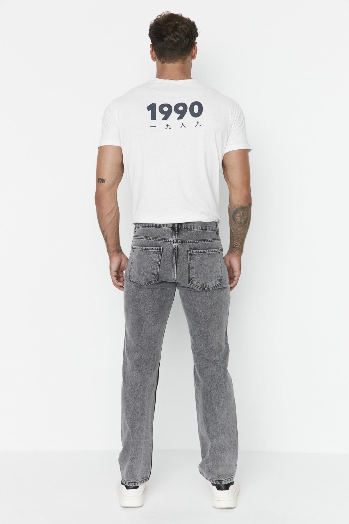 Gray Slim Denim Jeans, , large image number 4