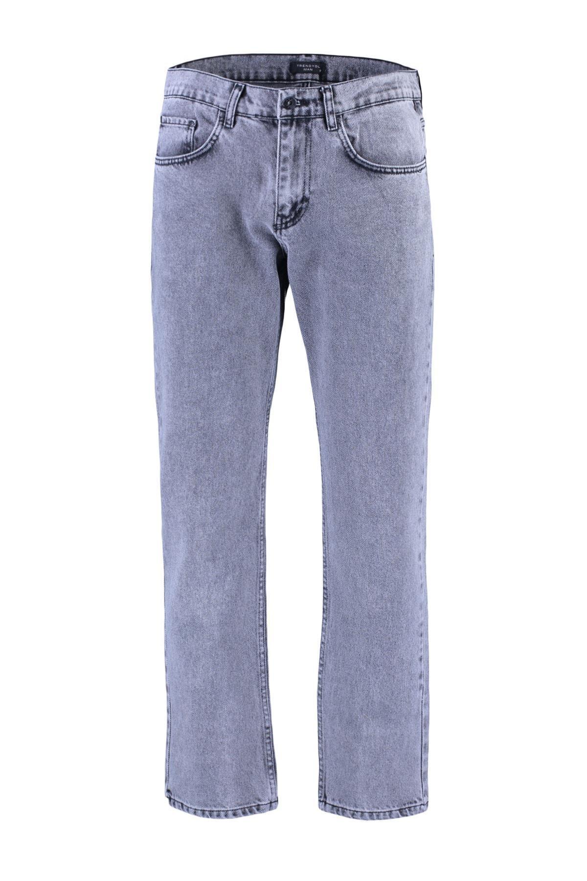 Gray Slim Denim Jeans, , large image number 6