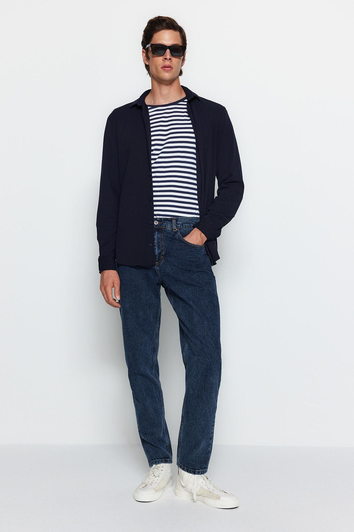 Navy Carrot Pants, , large image number 0