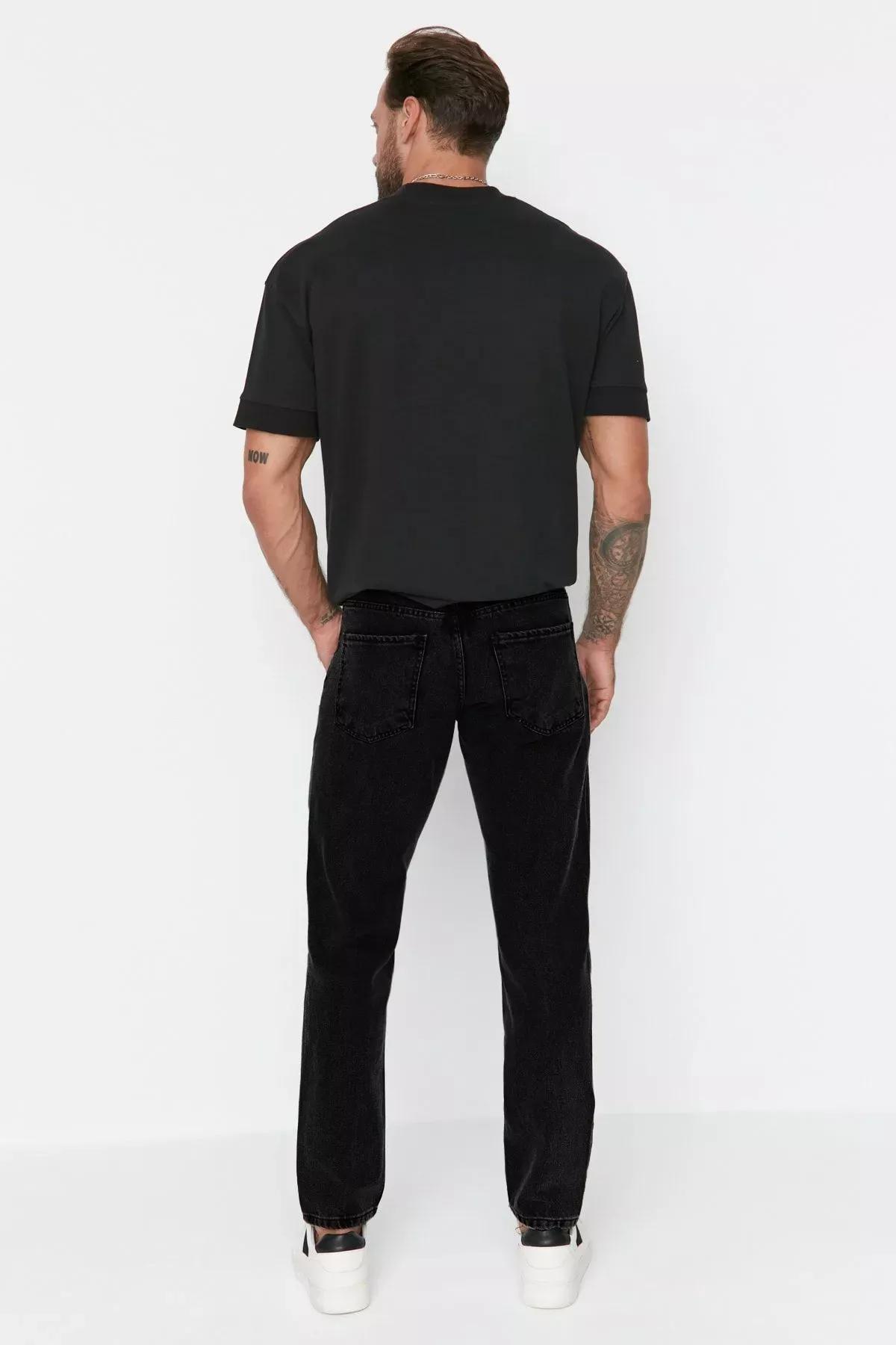 Black Essential Fit Jeans, Black-1002, large image number 8