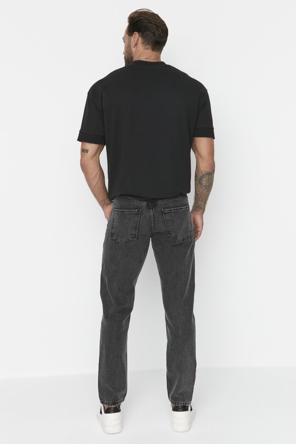 Black Denim Carrot Jeans, , large image number 5