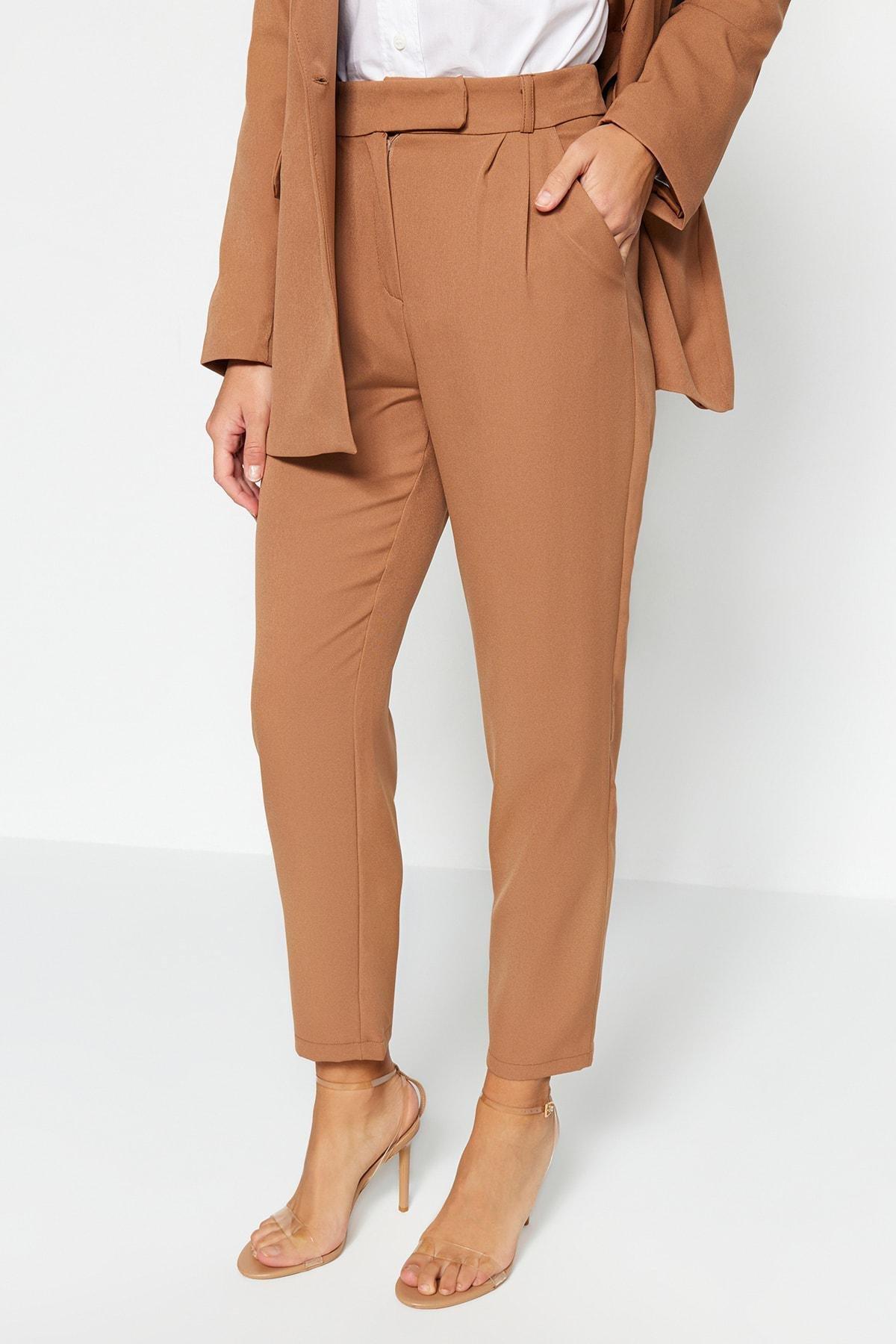 Beige Lapel Collar Co-Ord Set, , large image number 7