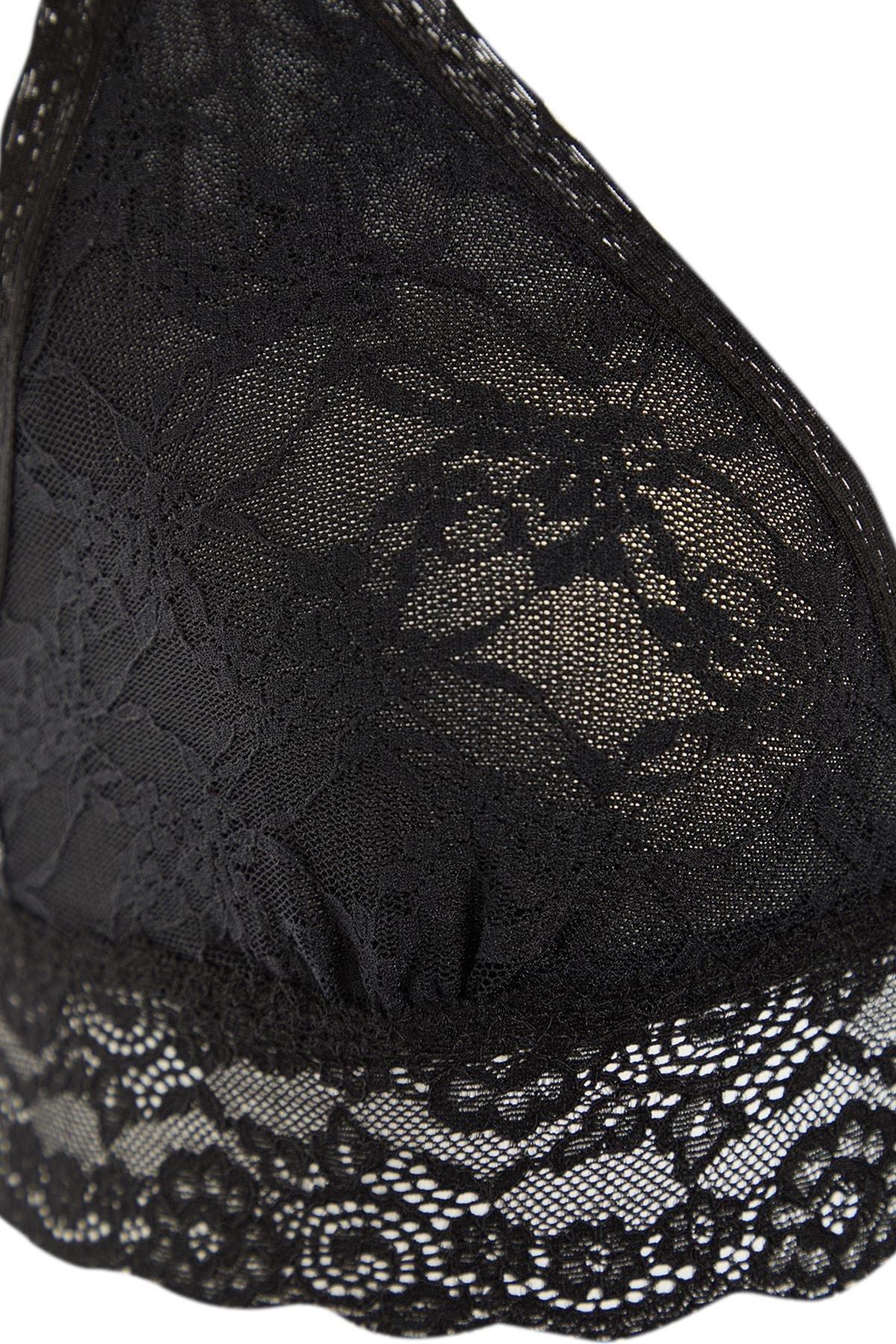 Black Plain Bralette, , large image number 6