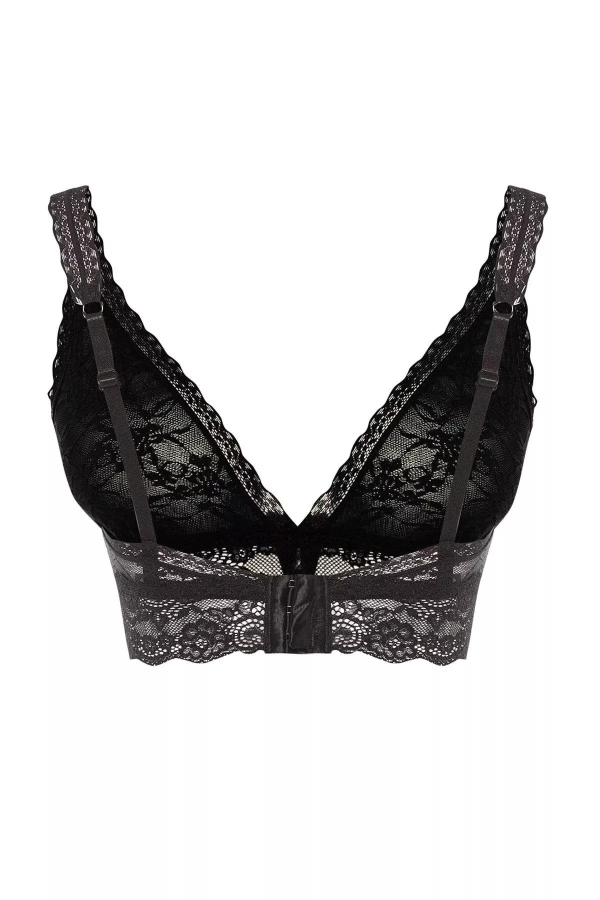 Black Plain Bralette, , large image number 7