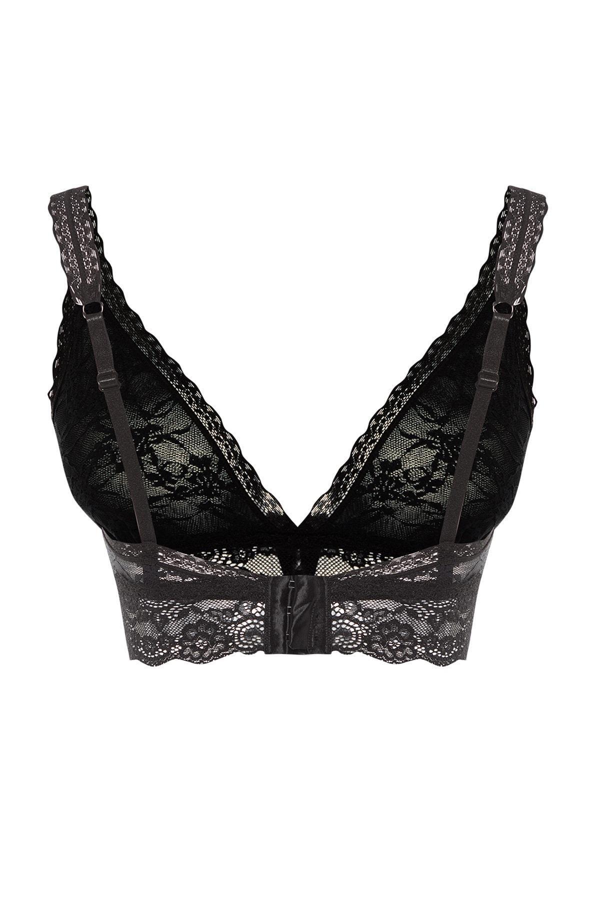 Black Plain Bralette, , large image number 7
