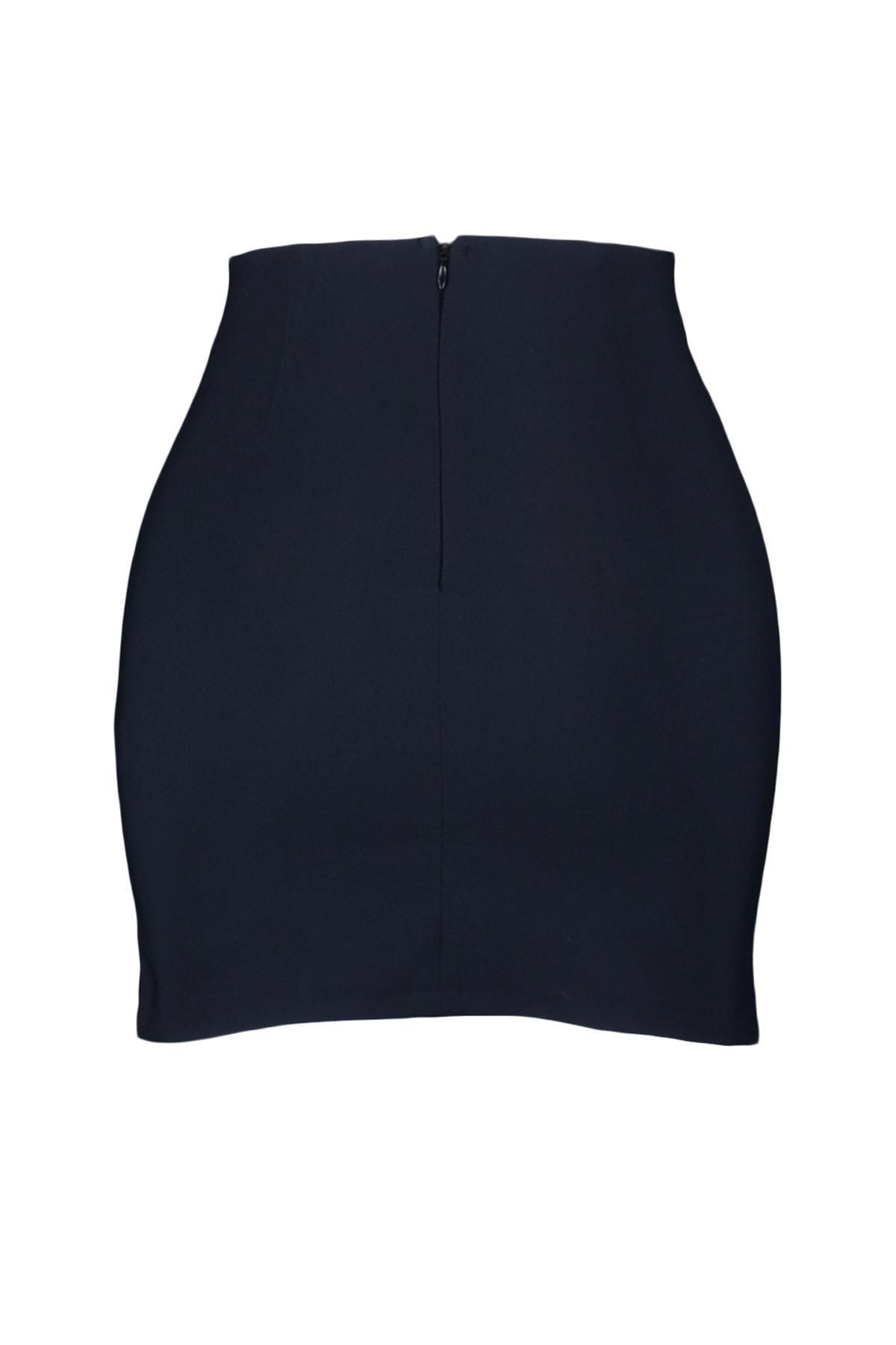 Black A-Line Mini Skirt, , large image number 7