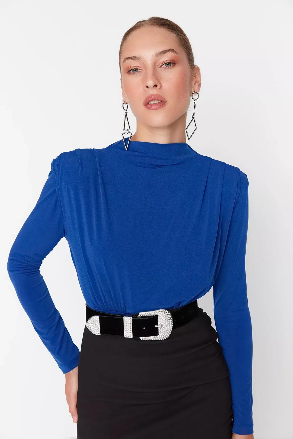 Navy Fitted Bodysuit, , large image number 0