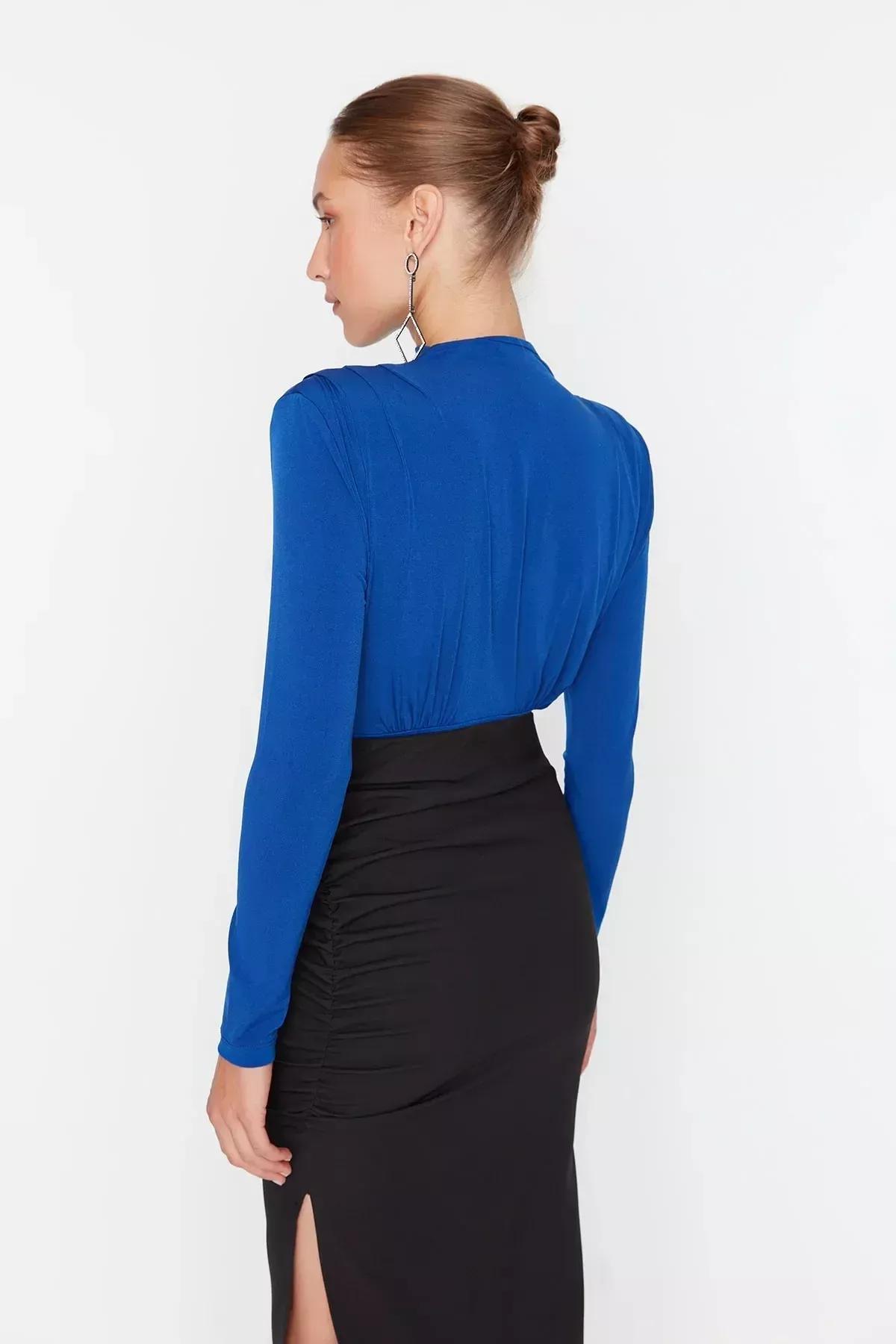 Navy Fitted Bodysuit, , large image number 4