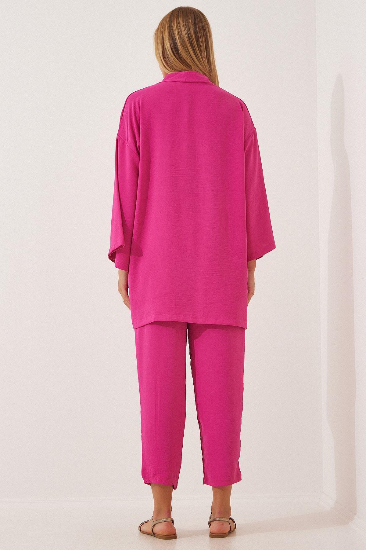 Pink V-Neck Co-Ord Set, , large image number 2