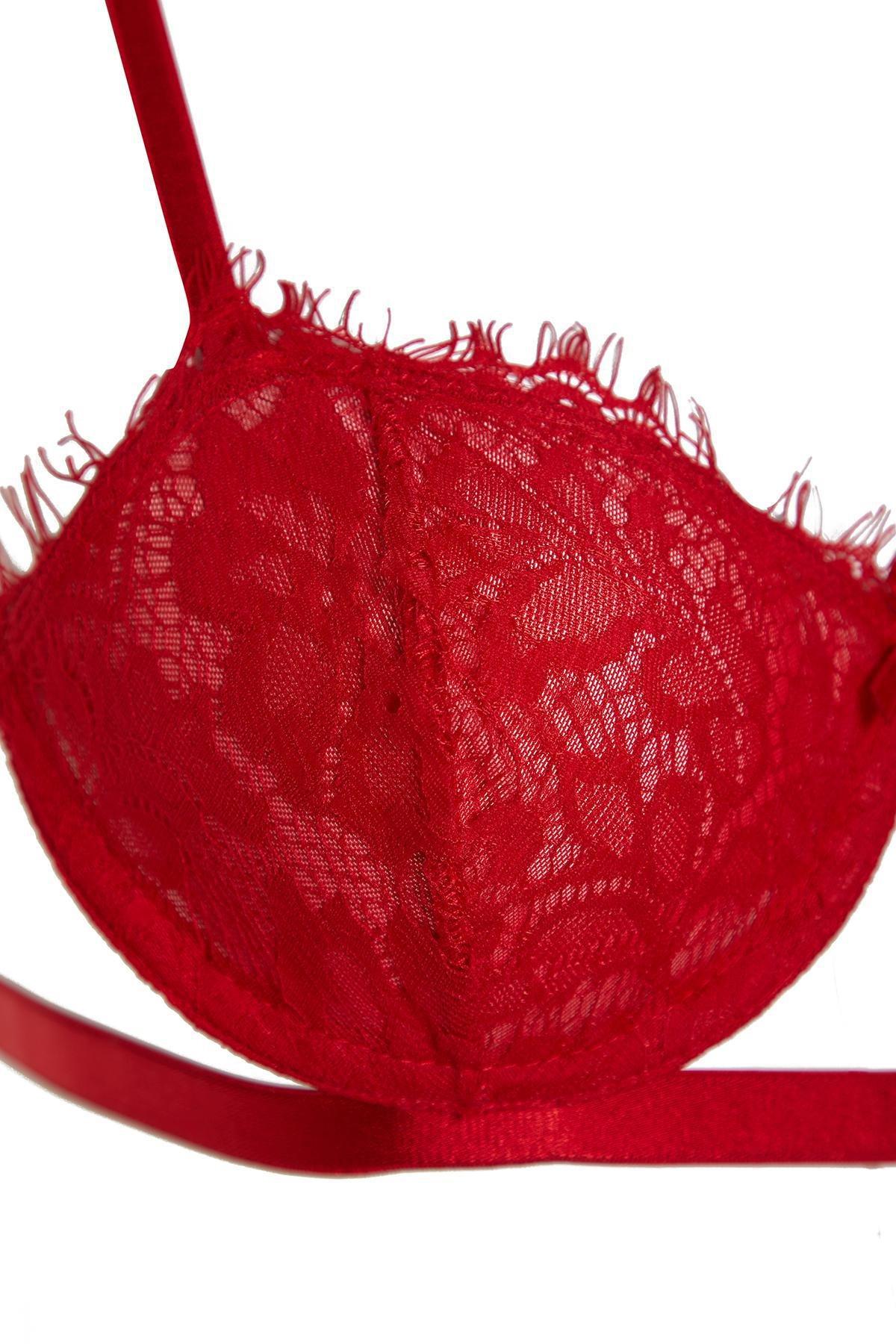 Red Ajoure Underwear Co-Ord Set, , large image number 6