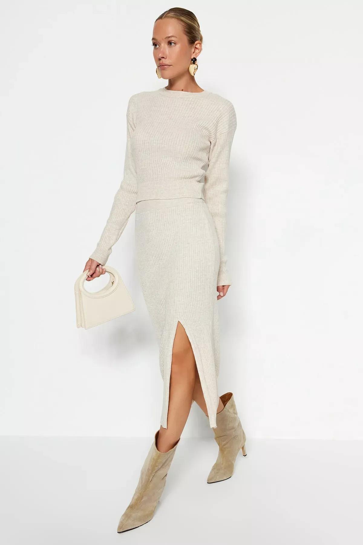 Beige A-Line Co-Ord Set, Beige, large image number 4