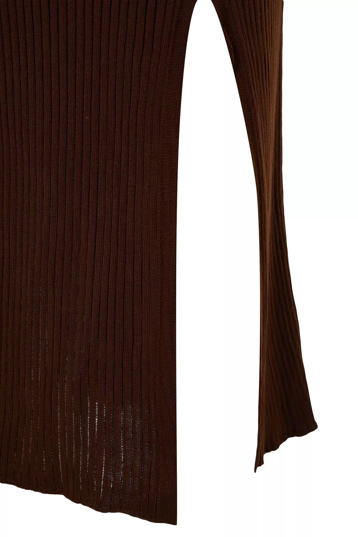 Brown A-Line Off-Shoulder Co-Ord Set, Brown, large image number 6