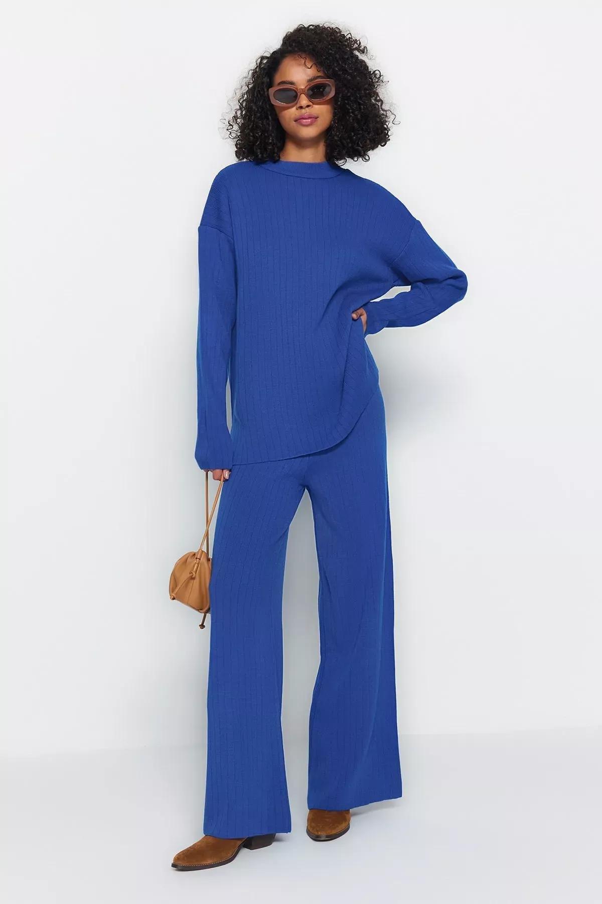 طقم متناسق بقصة فضفاضة، أزرق, Blue, large image number 2