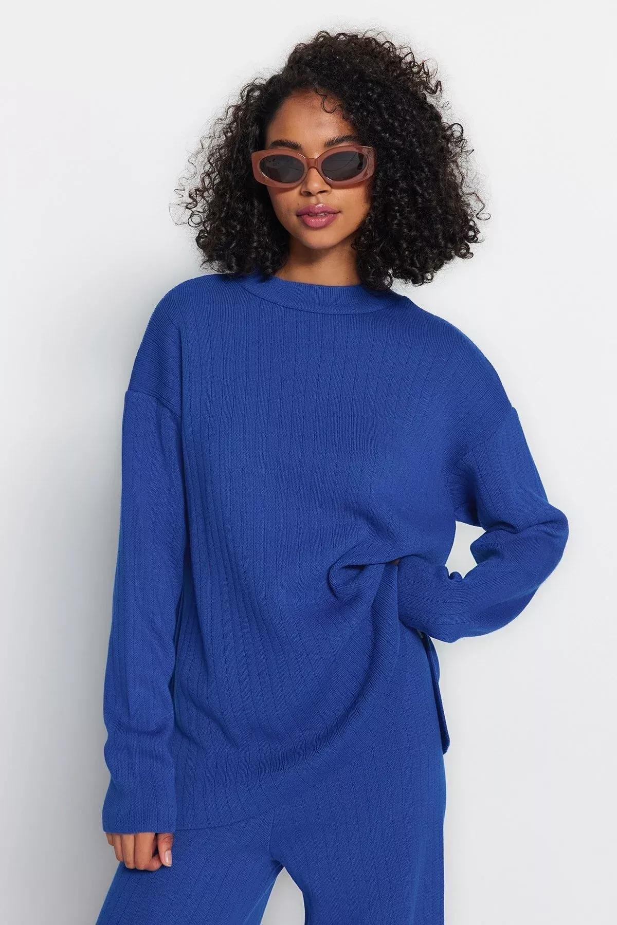 Blue Oversize Co-Ord Set, Blue, large image number 3