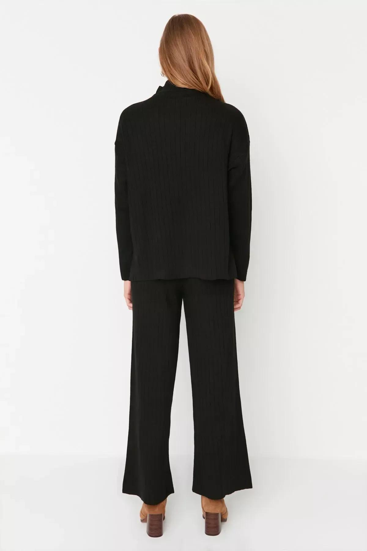 Black Regular Fit Pyjama Set, Black, large image number 4