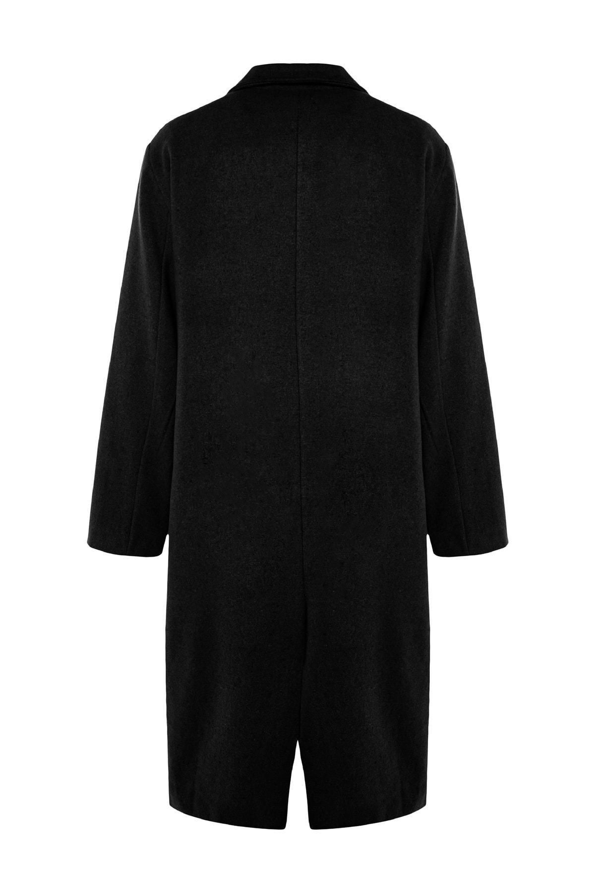 Black Double Breasted Coat, , large image number 8