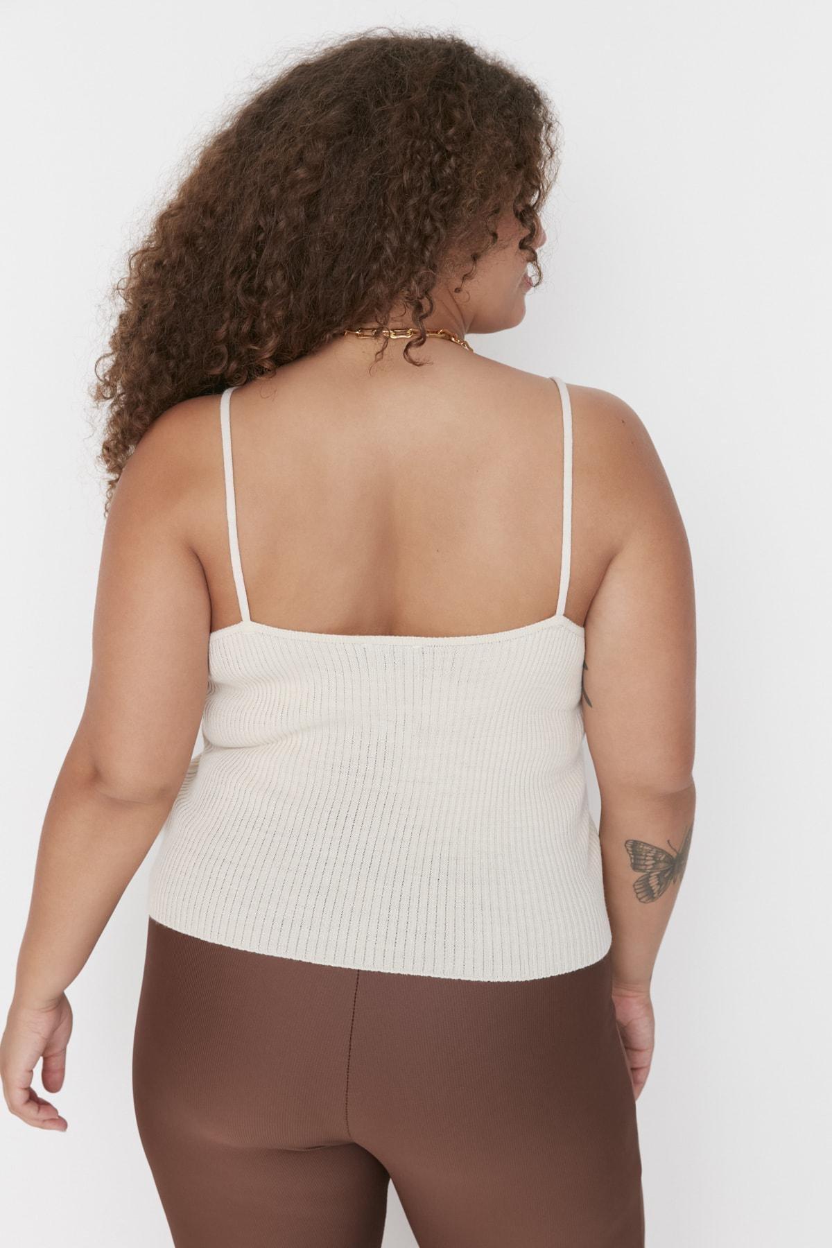 Beige Long Plus Size Cardigan, , large image number 5