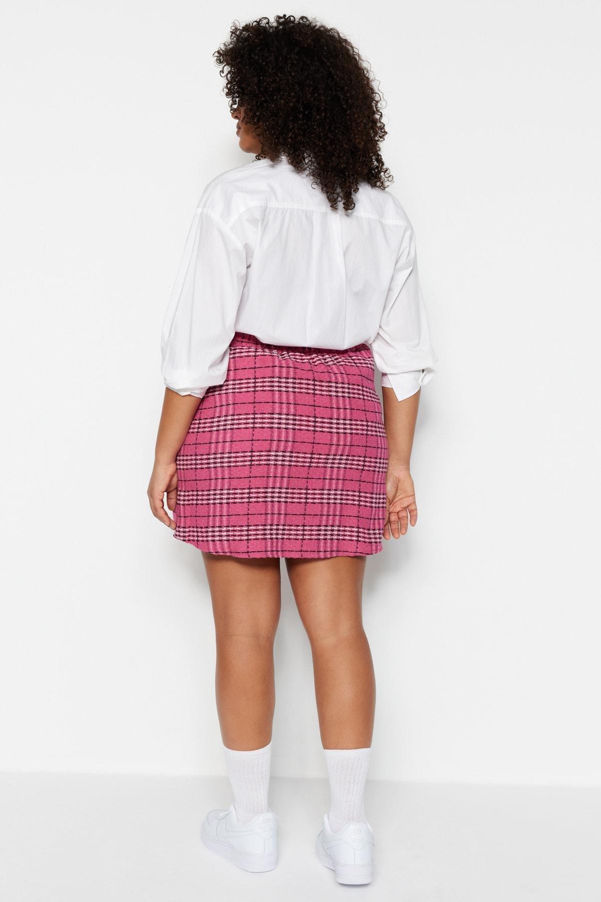 Pink Mini Plus Size Pencil Skirt, , large image number 4