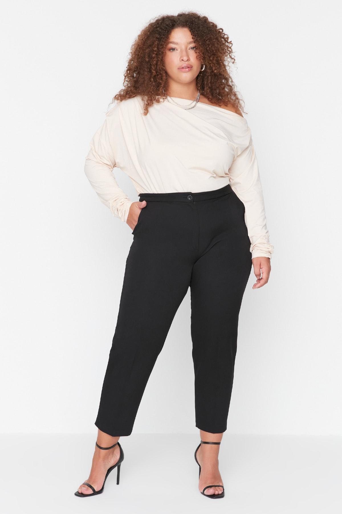 Trendyol - Black Bootcut Plus Size Pants