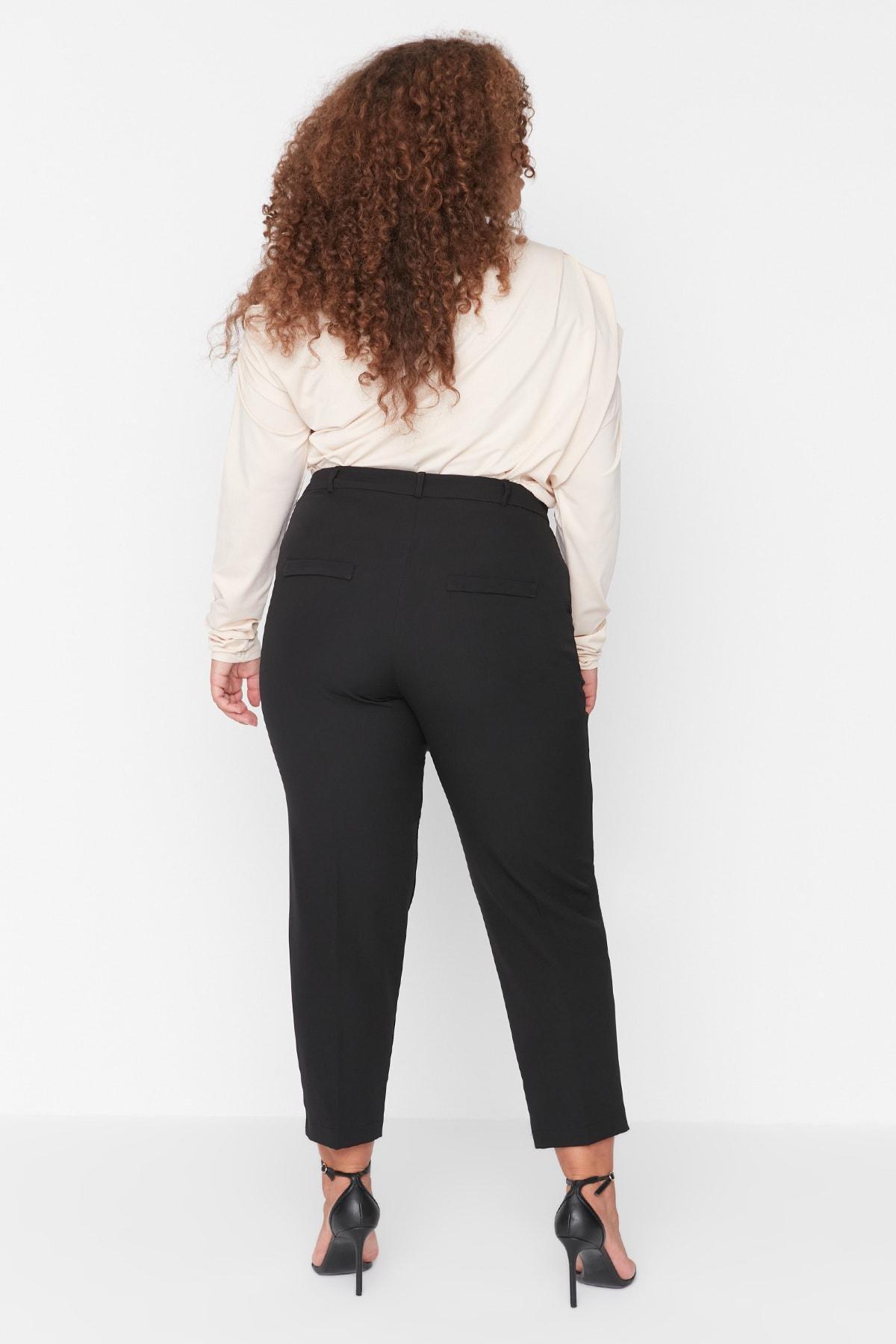Black Bootcut Plus Size Pants, , large image number 4