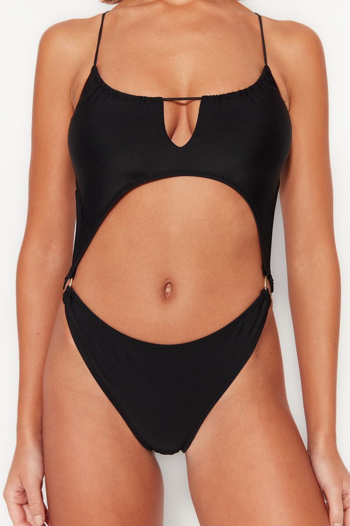 Trendyol - Black Slim Swimsuit