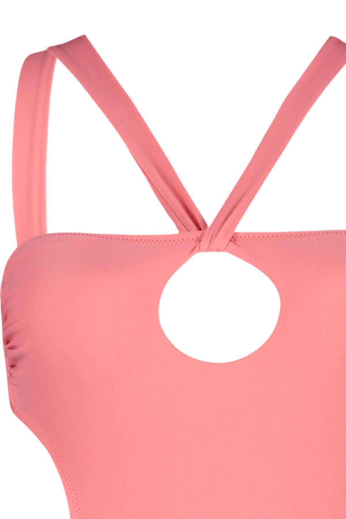 Trendyol - Pink Cut Out Detailed Swimsuit