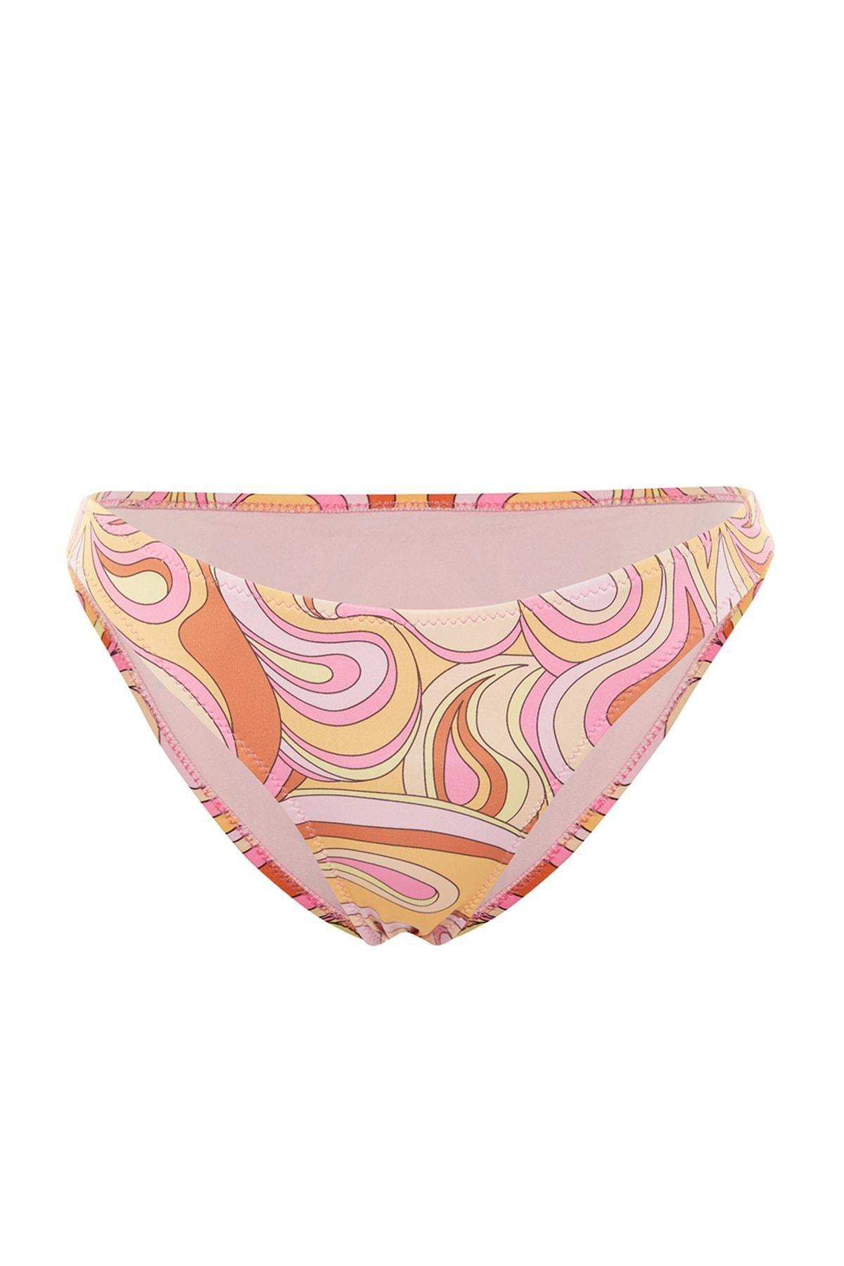 Orange Pattern Bikini Bottom, Orange, large image number 6