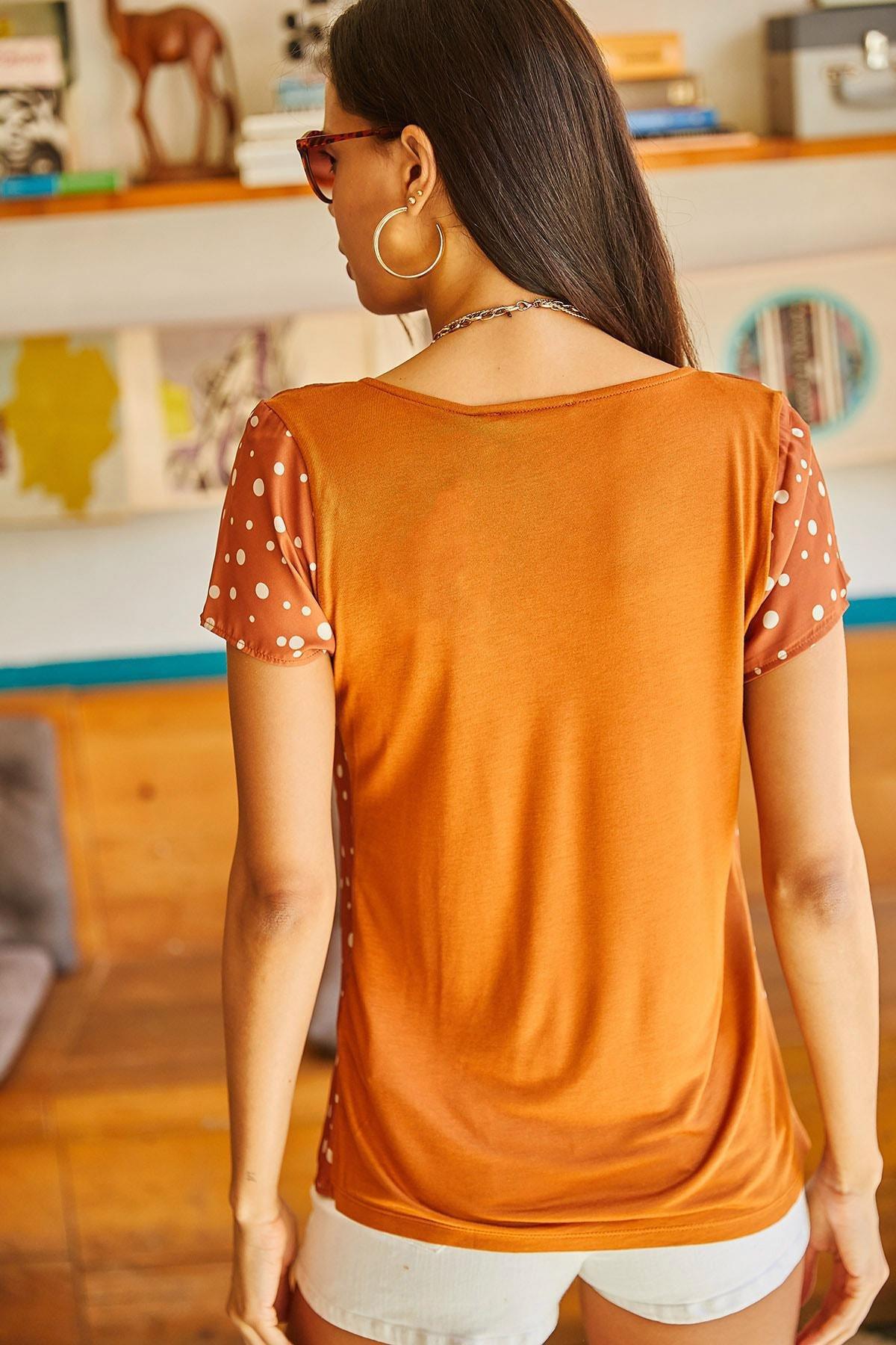 Orange Regular Blouse, C101_147, large image number 5