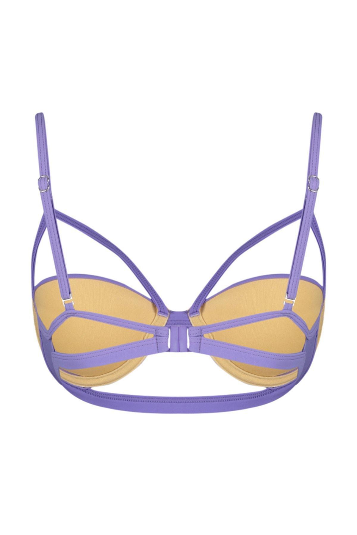 Trendyol - Purple Wired Bikini Top