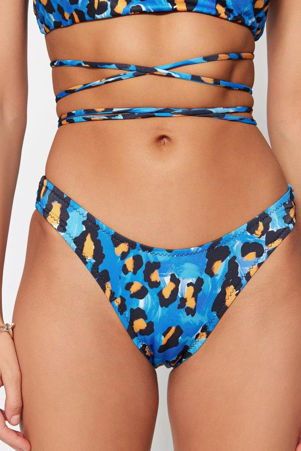 Multicolour Animal Print Bikini Bottom, Multicolor, large image number 7