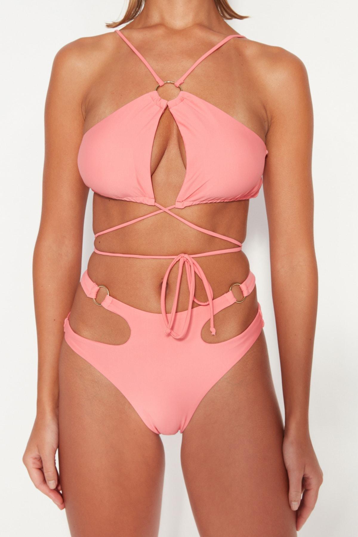 Pink Plain Bikini Top, , large image number 2